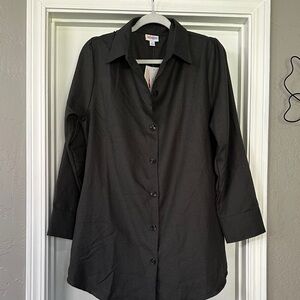 LulaRoe  Abigail Button-Up Shirt / Jacket  Dark Grey